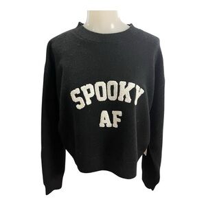 Black 'Spooky AF' Sweater size M